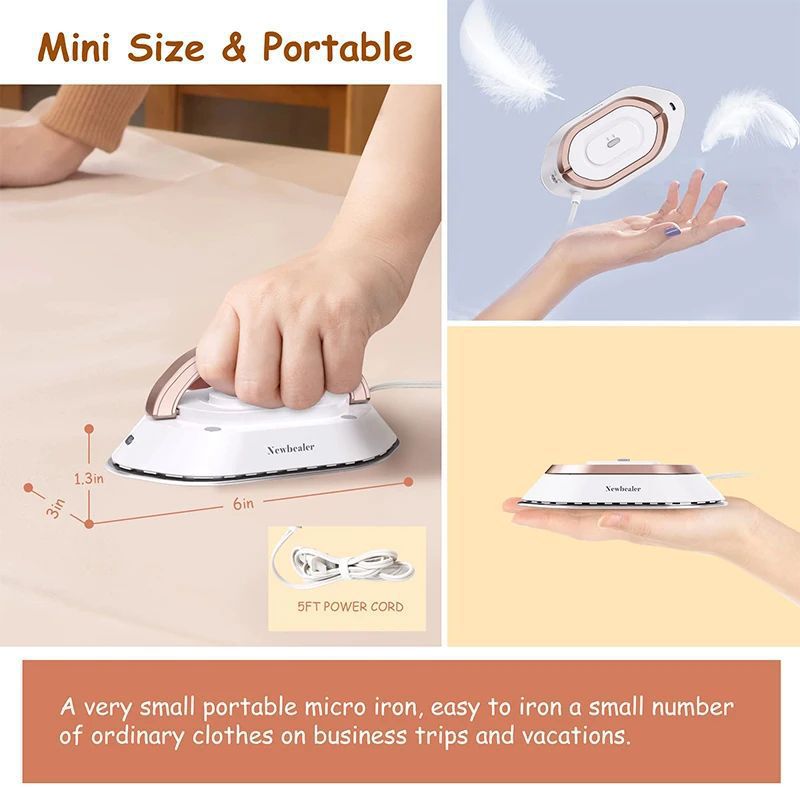 Handheld Mini Electric Dry Iron Dual Voltage