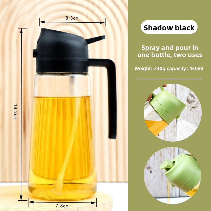 Dual-Function Glass Oil Spray Bottle