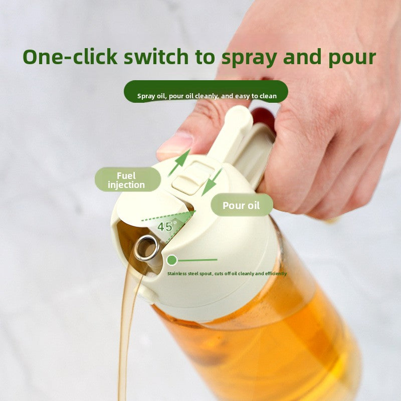 Dual-Function Glass Oil Spray Bottle
