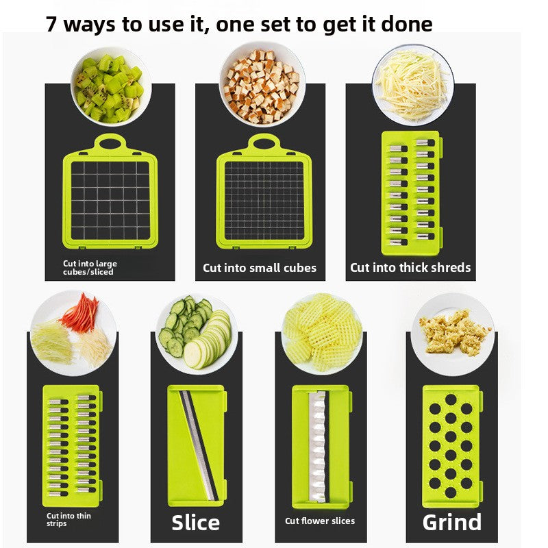 Multifunctional Vegetable Dicer Shredder Slicer