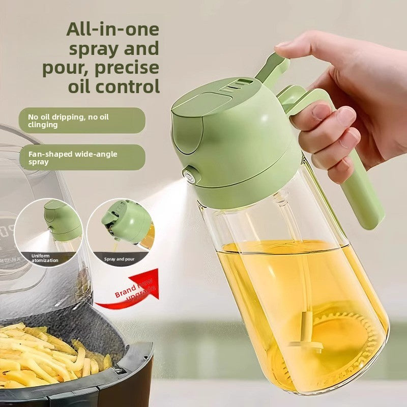 Dual-Function Glass Oil Spray Bottle
