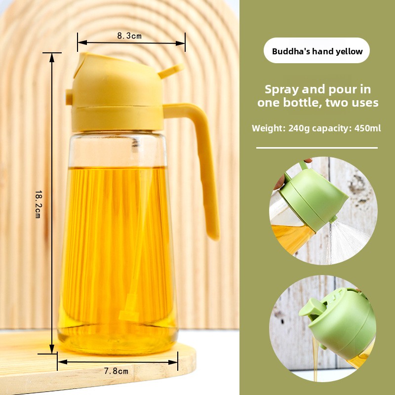 Dual-Function Glass Oil Spray Bottle