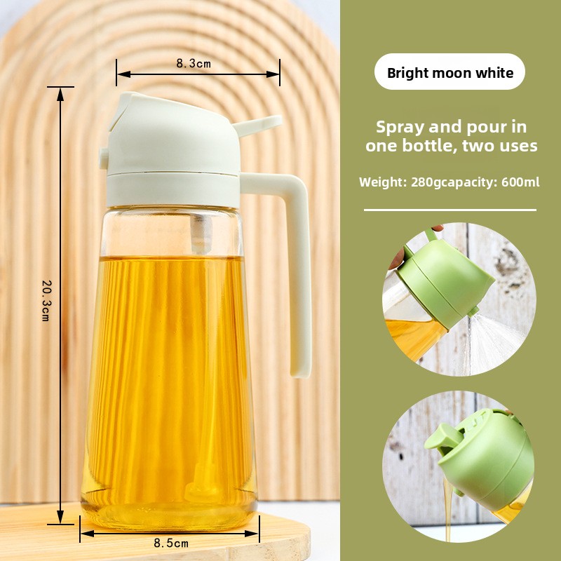 Dual-Function Glass Oil Spray Bottle